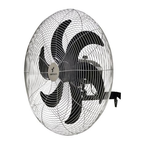 0021602  Ventilador De Parede Bivolt 65cm Preto  Prata Ventisilva